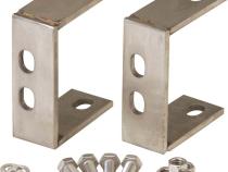 Jeep YJ Rear Bumper Brackets Pair 87-95 Wrangler TJ Polished Silver Kentrol