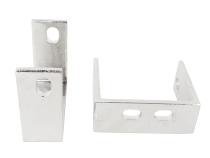 Jeep YJ Rear Bumper Brackets Pair 87-95 Wrangler TJ Polished Silver Kentrol
