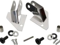 Jeep YJ Mirror Relocation Bracket Pair 87-95 Wrangler TJ Polished Silver Kentrol