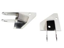 Jeep YJ Mirror Relocation Bracket Pair 87-95 Wrangler TJ Polished Silver Kentrol
