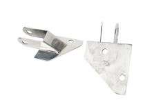 Jeep YJ Mirror Relocation Bracket Pair 87-95 Wrangler TJ Polished Silver Kentrol