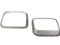 Jeep YJ Headlight Bezels Pair 87-95 Wrangler TJ Polished Silver Kentrol