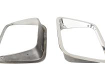 Jeep YJ Headlight Bezels Pair 87-95 Wrangler TJ Polished Silver Kentrol