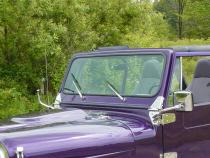 Jeep CJ Windshield Wiper Arms Pair 68-86 CJ Polished Silver Kentrol