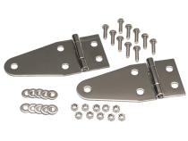 Jeep CJ/YJ Hood Kit With TJ Style Hood Catch 78-95 CJ and Wrangler YJ Polished Silver Kentrol