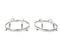 Jeep JK Euro Headlight Guards Pair  07-18 Wrangler JK Polished Silver Kentrol