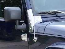 Jeep JK Windshield Supports Pair 07-18 Wrangler JK Polished Silver Kentrol