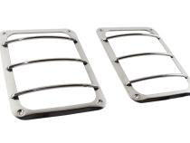 Jeep JK Taillight Guard Pair 07-18 Wrangler JK Polished Silver Kentrol
