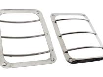 Jeep JK Taillight Guard Pair 07-18 Wrangler JK Polished Silver Kentrol