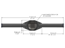 Fabricated 05-15 Tacoma Rear Axle Housing 8-inch, E-Locker 1/4-inch Wall No Inspection Hole Trail Gear