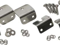 Jeep CJ Strut Rod Mounting Brackets 4 Pieces Fiberglass 72-86 CJ Polished Silver Kentrol