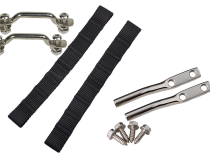 Jeep TJ Polished Stainless Door Strap Kit For Wrangler TJ Polished Stainless Steel Kentrol