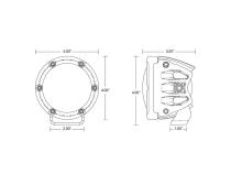 360-Series 4 Inch Spot with Amber PRO Lens Pair Rigid Industries