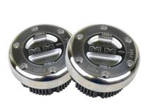Manual Locking Hub 35 Spline Dana 70 Hub Internal Mount/Bolts Axle O.D. Of 1.500 Stainless Steel Pair Supreme Mile Marker