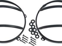 Jeep JK Headlight and Marker Cover Set 6 Pieces 07-18 Wrangler JK Powdercoat Black Kentrol