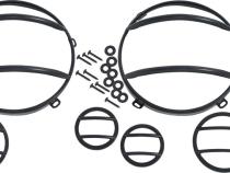 Jeep JK Headlight and Marker Cover Set 6 Pieces 07-18 Wrangler JK Powdercoat Black Kentrol