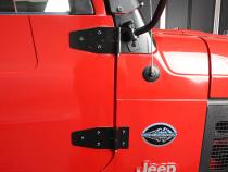 JEEP CJ/YJ/TJ Lower Door Hinge Pair 76-06 CJ and Wrangler YJ/TJ Powdercoat Black Kentrol