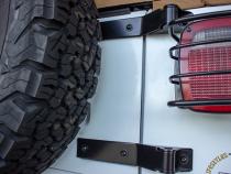 Jeep YJ Tailgate Hinge Pair 87-95 Wrangler TJ Powdercoat Black Kentrol