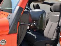 JEEP CJ/YJ/TJ/JK Outback Mirrors Pair 76-18 CJ and Wrangler YJ/TJ/JK Powdercoat Black Kentrol