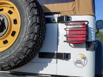Jeep CJ/YJ Tailgate Tire Stop  76-95 CJ and Wrangler YJ Powdercoat Black Kentrol