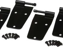 Jeep CJ/YJ Hardtop Door Hinge Set Without Mirror Holes 4 Pieces 76-93 CJ and Wrangler YJ Powdercoat Black Kentrol