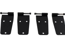 Jeep CJ/YJ Hardtop Door Hinge Set Without Mirror Holes 4 Pieces 76-93 CJ and Wrangler YJ Powdercoat Black Kentrol