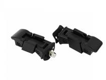 Jeep TJ Hood Catch Pair 97-06 Wrangler TJ Powdercoat Black Kentrol