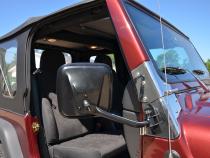 Jeep TJ/JK E-Z Detach Mirrors Pair 97-18 Wrangler TJ/JK Powdercoat Black Kentrol