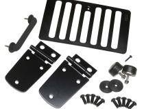 Jeep TJ Hood Kit Without Hood Catch 98-06 Wrangler TJ Powdercoat Black Kentrol