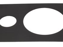 Jeep CJ Gauge Cover Without Radio Opening 76-86 CJ Powdercoat Black Kentrol