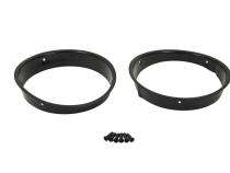 Jeep TJ Headlight Bezels Pair 97-06 Wrangler TJ Powdercoat Black Kentrol
