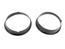 Jeep TJ Headlight Bezels Pair 97-06 Wrangler TJ Powdercoat Black Kentrol