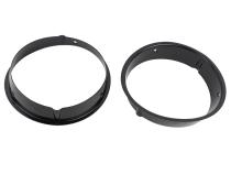 Jeep TJ Headlight Bezels Pair 97-06 Wrangler TJ Powdercoat Black Kentrol