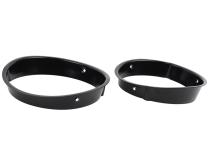 Jeep TJ Headlight Bezels Pair 97-06 Wrangler TJ Powdercoat Black Kentrol