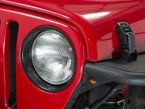 Jeep TJ Headlight Bezels Pair 97-06 Wrangler TJ Powdercoat Black Kentrol