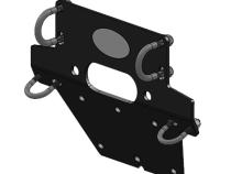Honda TRX Rancher Winch Mount Black Powdercoated Steel 07-14 Honda TRX Rancher Mile Marker