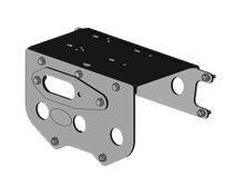 Polaris Winch Mount Black Powdercoated Steel 05-09 Sportsman Mile Marker