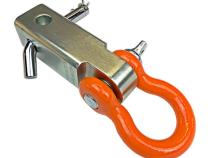 D Ring Hitch Receiver 3/4 Inch Steel Orange Zinc Coated Dual Sided Mounting Mile Marker