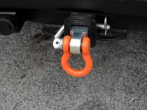 D Ring Hitch Receiver 3/4 Inch Steel Orange Zinc Coated Dual Sided Mounting Mile Marker