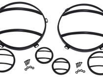 Jeep JK Headlight and Marker Cover Set 6 Pieces 07-18 Wrangler JK Textured Black Kentrol