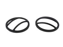 Jeep JK Fog Light Cover Pair 07-18 Wrangler JK Textured Black Kentrol