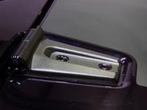 Jeep JK Hood Hinge Overlays Pair 07-18 Wrangler JK Textured Black Kentrol
