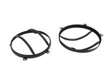 Jeep JK Euro Headlight Guards Pair  07-18 Wrangler JK Textured Black Kentrol