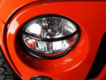 Jeep JK Euro Headlight Guards Pair  07-18 Wrangler JK Textured Black Kentrol