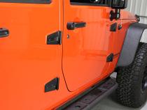 Jeep JK Door Hinge Set 8 Pieces 4 Door 07-18 Wrangler JK Textured Black Kentrol