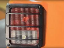Jeep JK Taillight Guard Pair 07-18 Wrangler JK Textured Black Kentrol