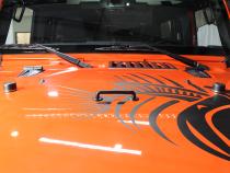 Jeep JK Hood Kit Without Hood Catch 07-18 Wrangler JK Textured Black Kentrol