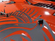 Jeep JK Hood Kit Without Hood Catch 07-18 Wrangler JK Textured Black Kentrol