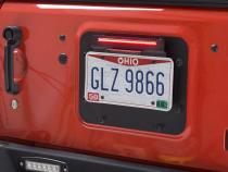 Jeep JK BackSide License Plate Mount with LED's 07-18 Wrangler JK Textured Black Kentrol
