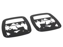 Jeep TJ Heritage Taillight Guard 97-06 Wrangler TJ Textured Black Kentrol